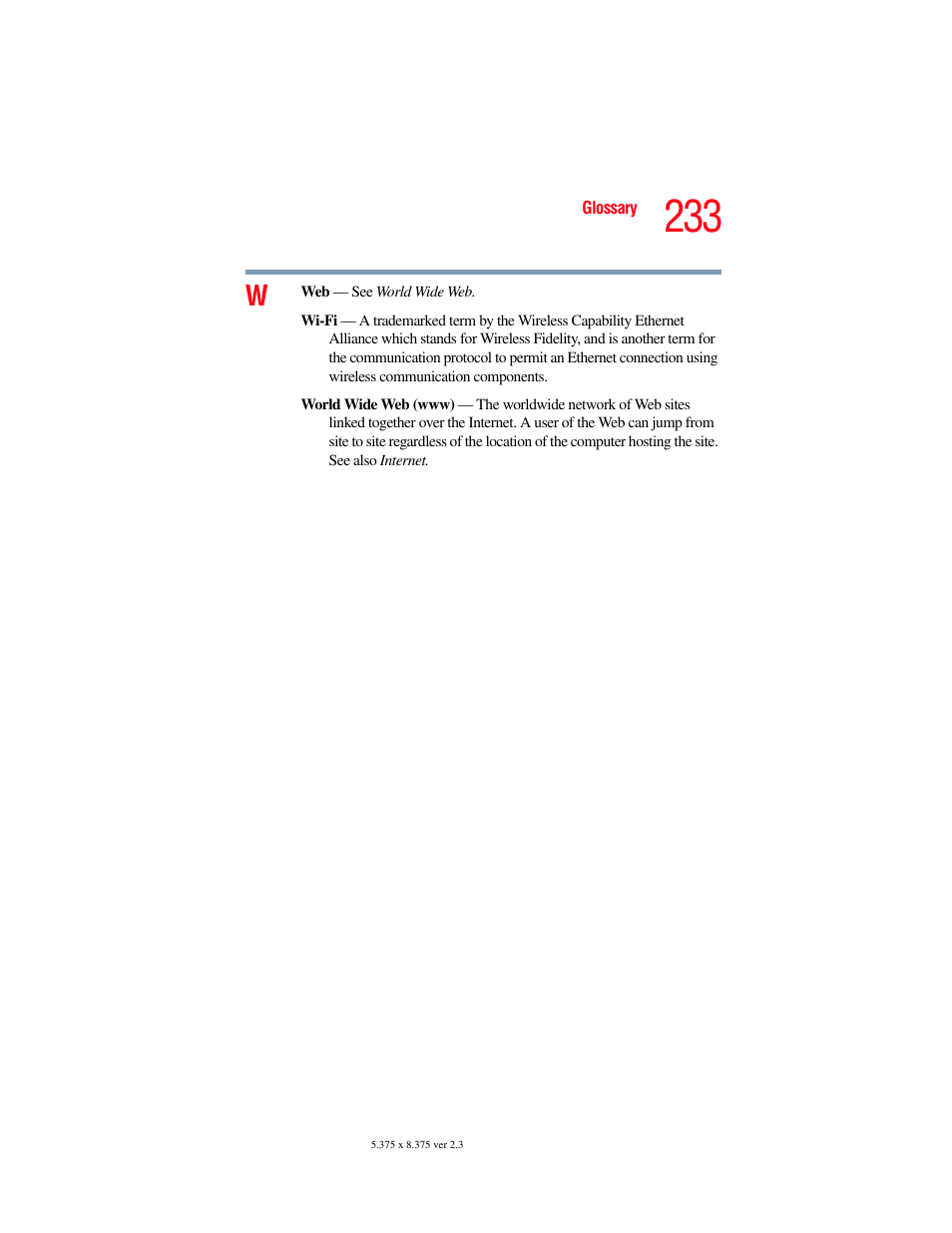 Toshiba SATELLITE A60 User Manual | Page 233 / 242