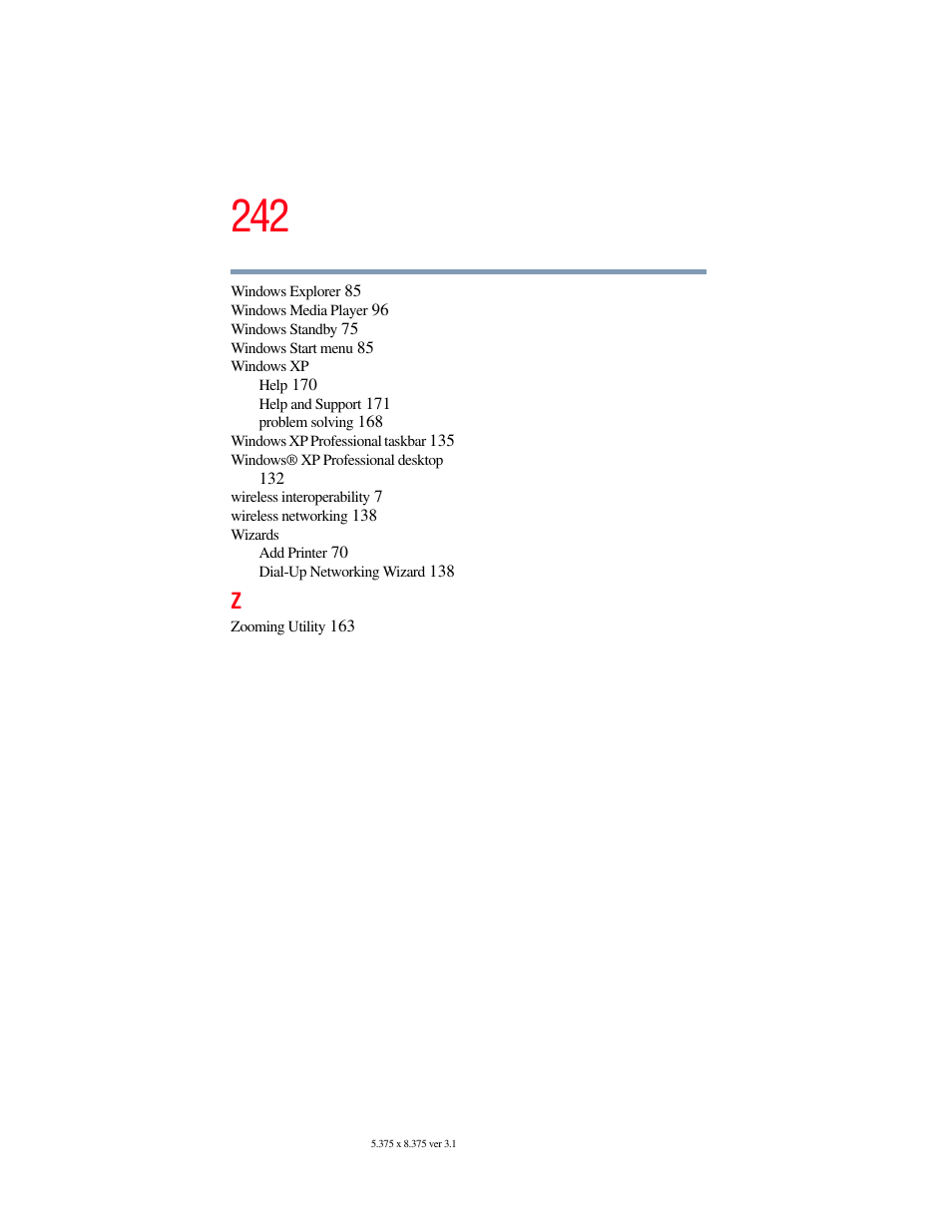 Toshiba SATELLITE A60 User Manual | Page 242 / 242