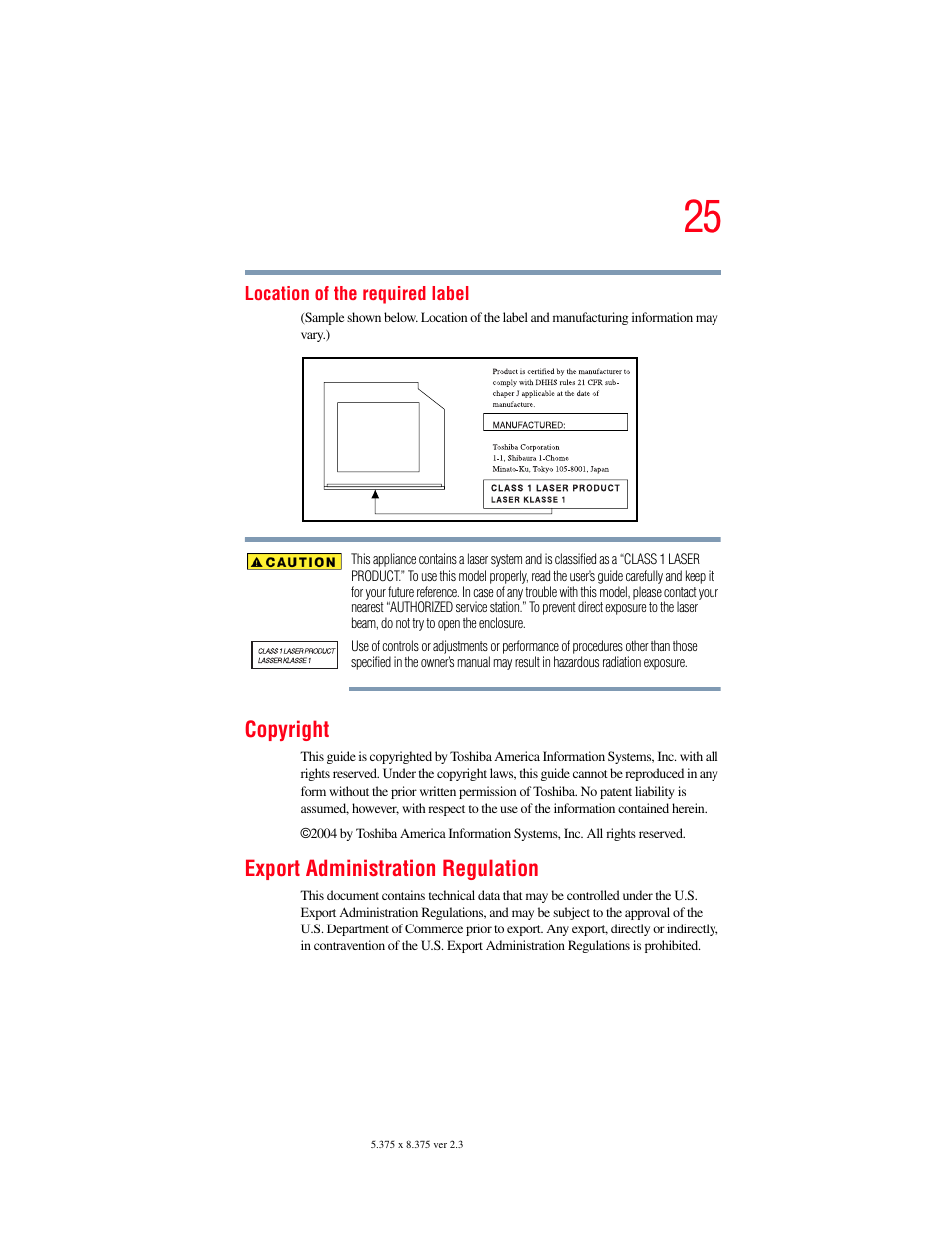 Toshiba SATELLITE A60 User Manual | Page 25 / 242