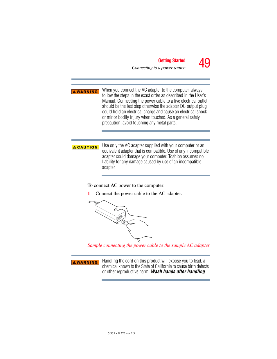 Toshiba SATELLITE A60 User Manual | Page 49 / 242
