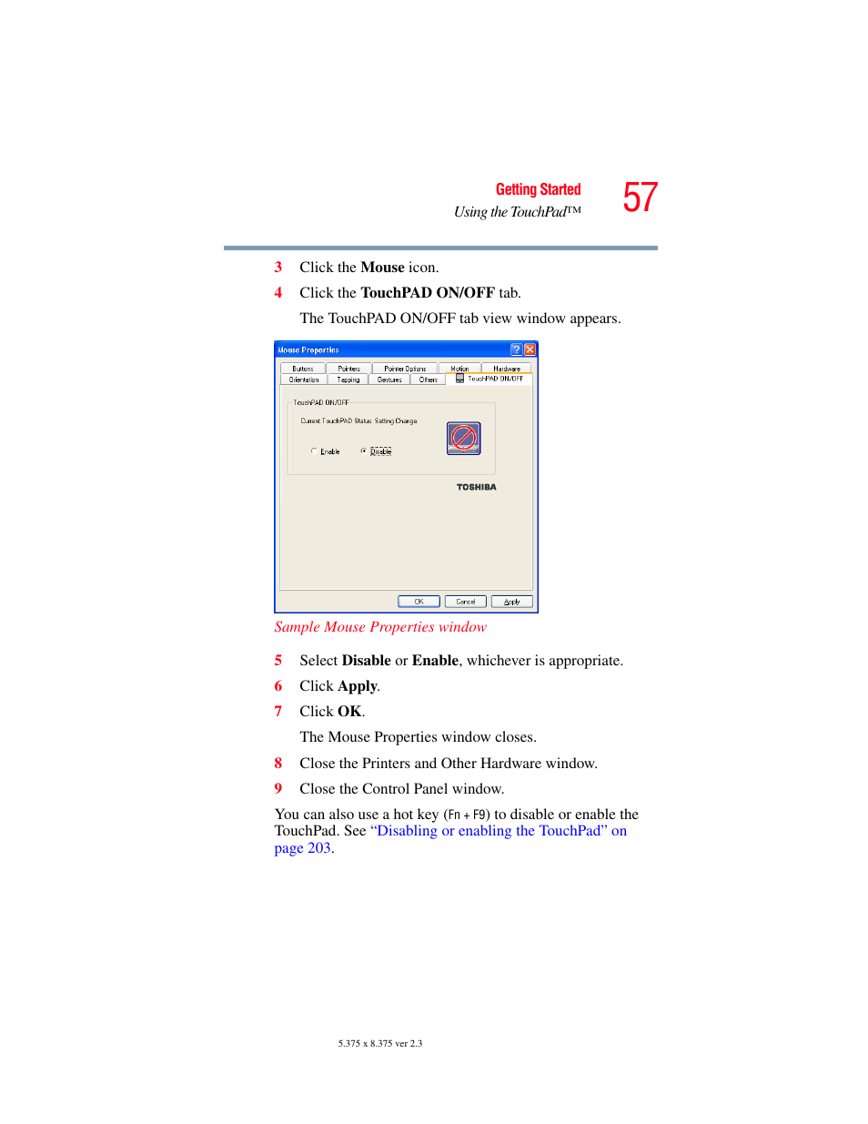 Toshiba SATELLITE A60 User Manual | Page 57 / 242