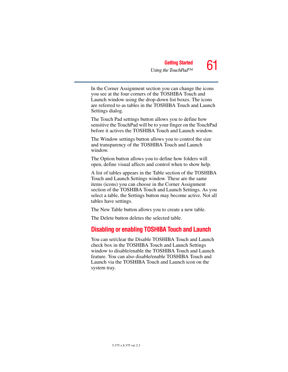 Toshiba SATELLITE A60 User Manual | Page 61 / 242