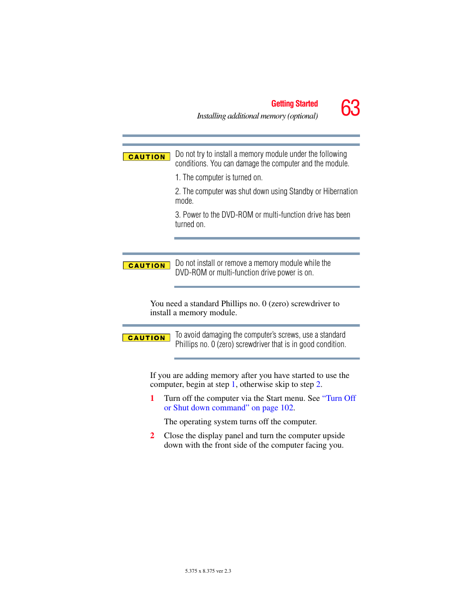 Toshiba SATELLITE A60 User Manual | Page 63 / 242