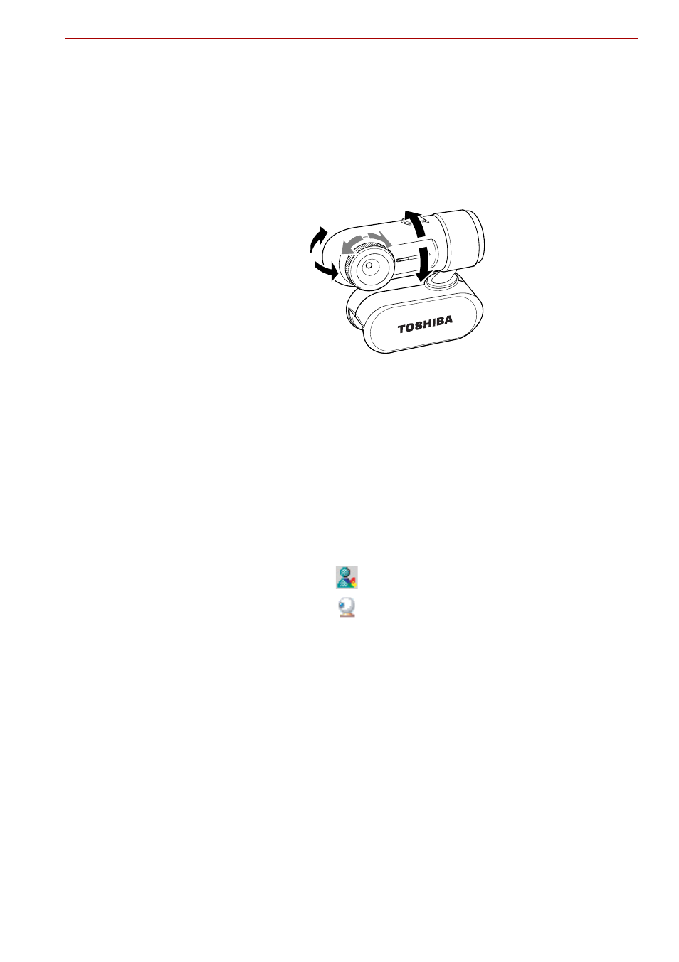 Adjusting usb webcam direction and focus, Using software, How to start the usb webcam | Toshiba USB Webcam User Manual | Page 9 / 17