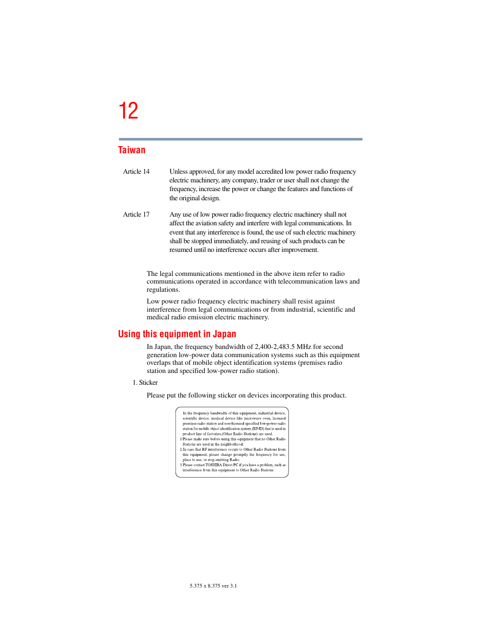 Toshiba A45 User Manual | Page 12 / 277