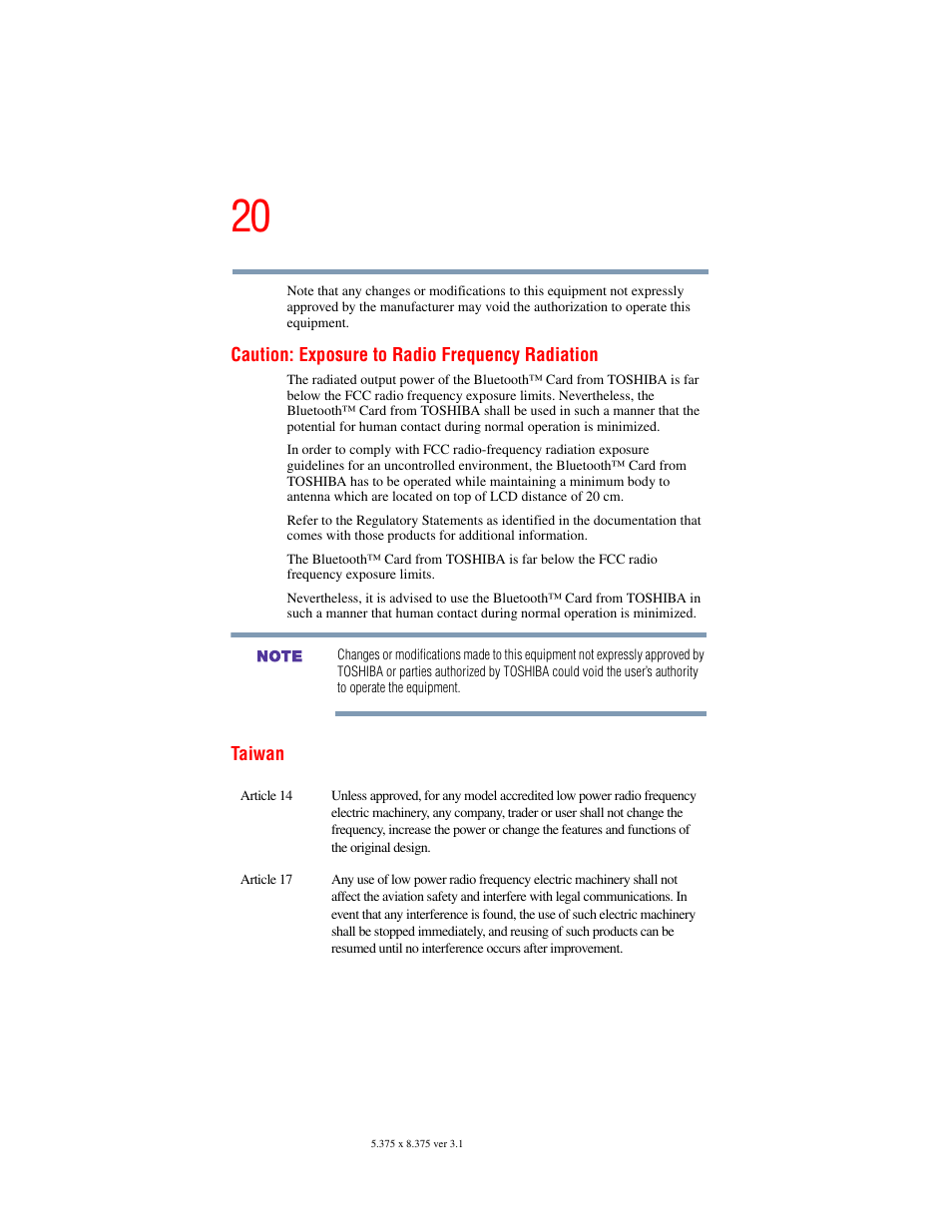 Toshiba A45 User Manual | Page 20 / 277