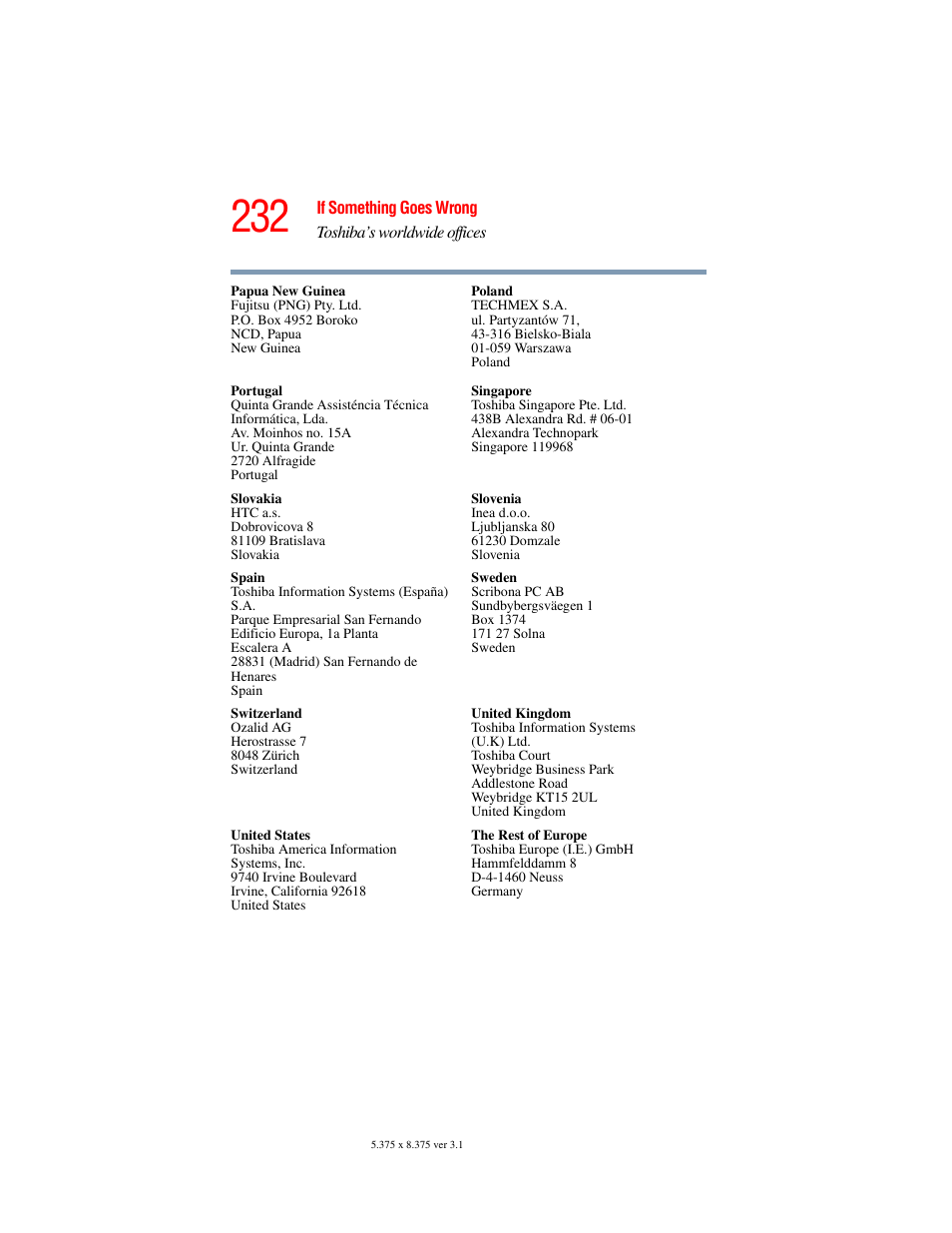 Toshiba A45 User Manual | Page 232 / 277