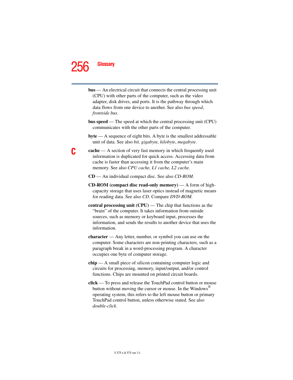 Toshiba A45 User Manual | Page 256 / 277