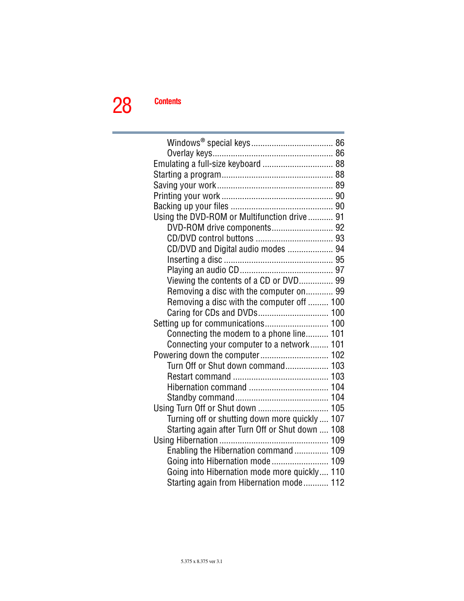 Toshiba A45 User Manual | Page 28 / 277