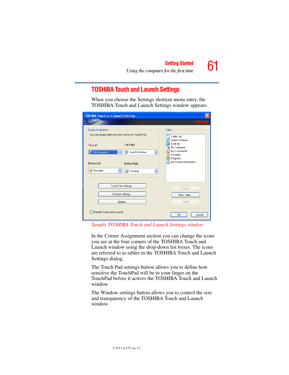 Toshiba A45 User Manual | Page 61 / 277