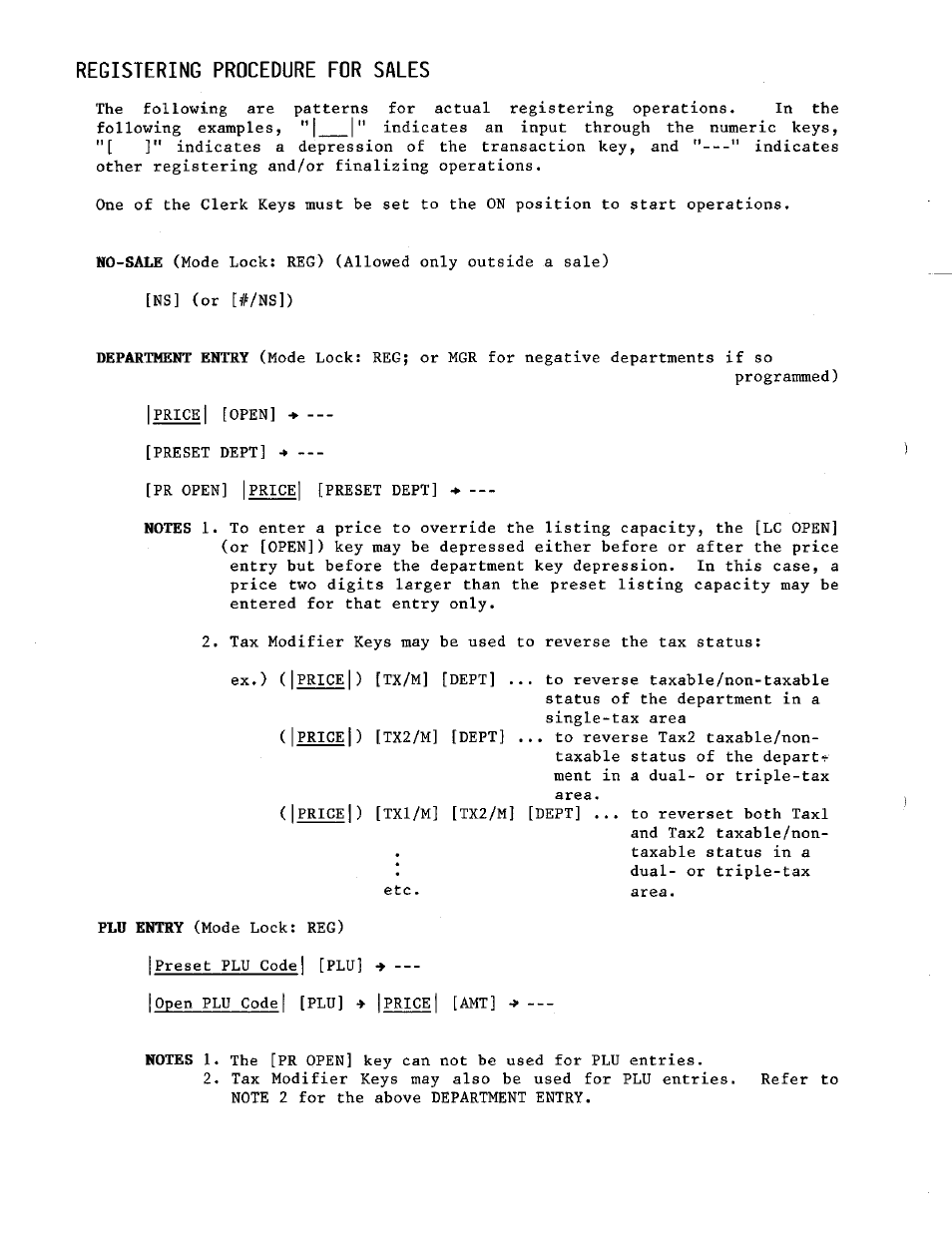 Registering procedure for sales | Toshiba TEC MA-230 User Manual | Page 22 / 56