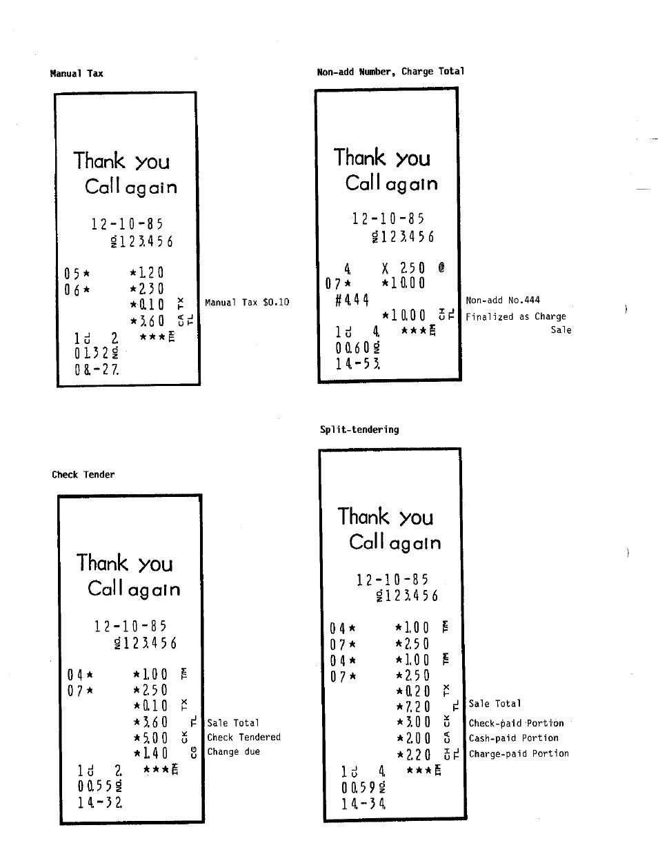 Call again, Call | Toshiba TEC MA-230 User Manual | Page 34 / 56
