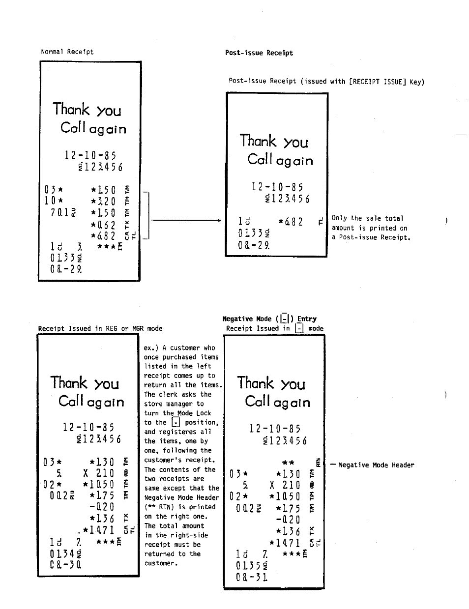 Call again, C 8 a | Toshiba TEC MA-230 User Manual | Page 36 / 56
