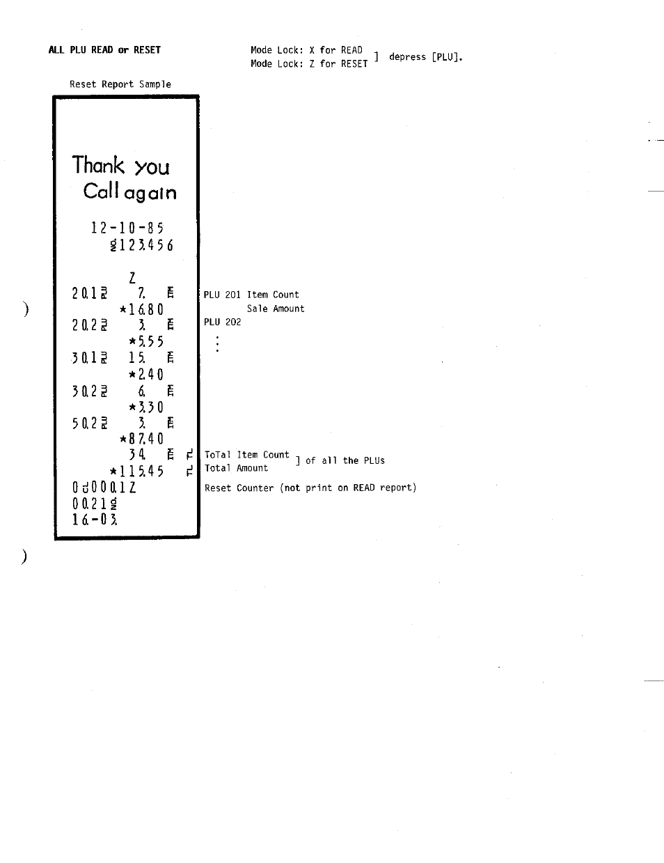 Call again | Toshiba TEC MA-230 User Manual | Page 41 / 56