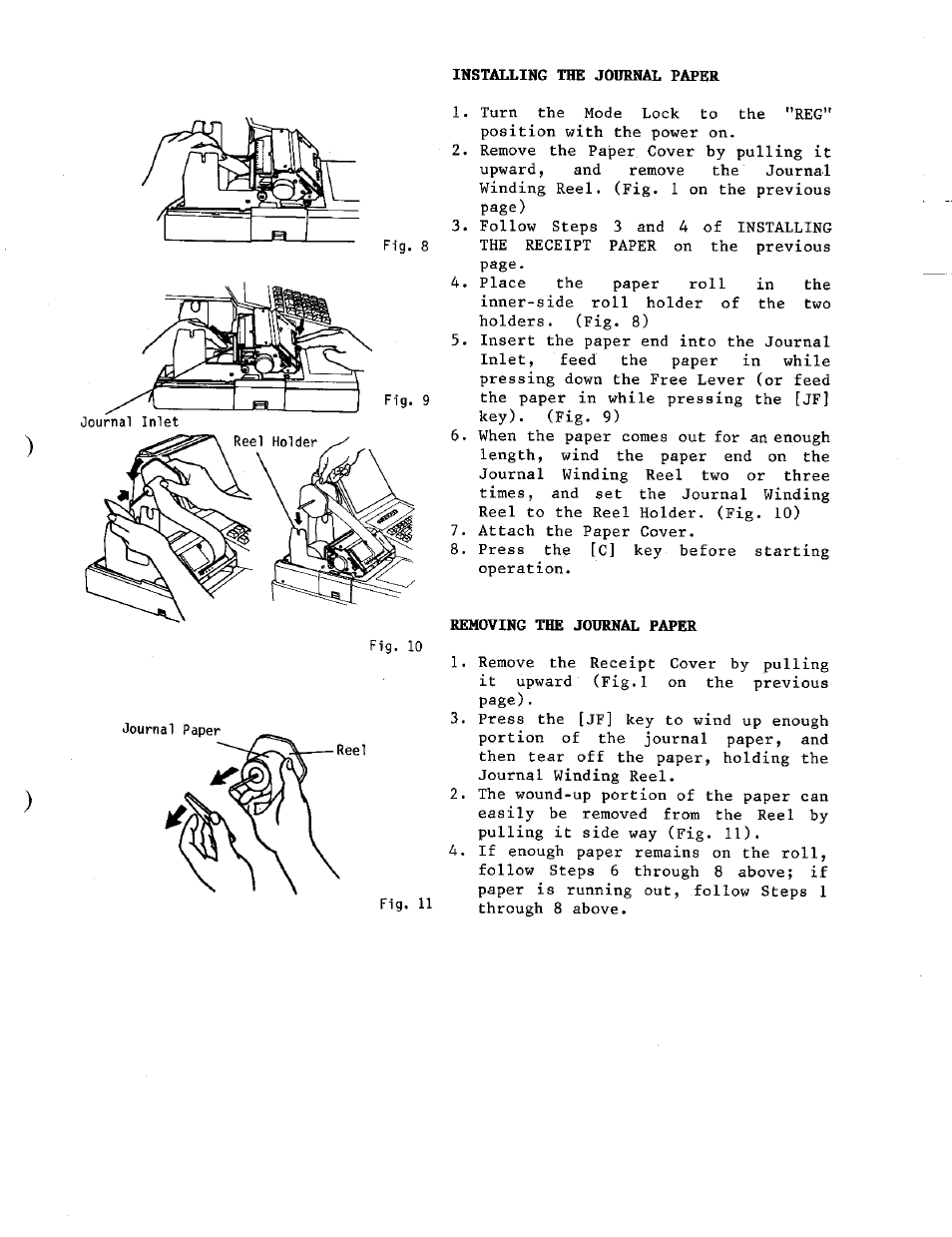 Removing the journal paper | Toshiba TEC MA-230 User Manual | Page 51 / 56