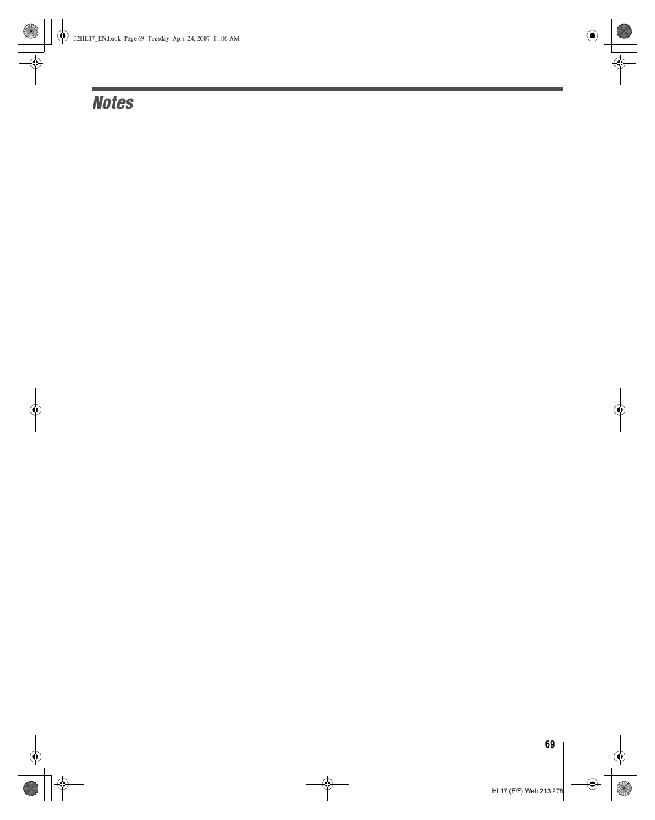 Toshiba 32HL17 User Manual | Page 69 / 70