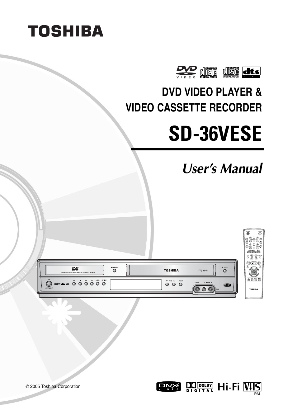 Toshiba SD-36VESE User Manual | 61 pages