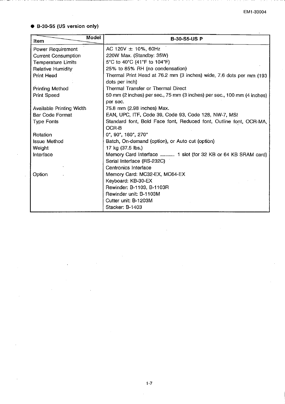 Toshiba TEC B-30 Series User Manual | Page 11 / 49
