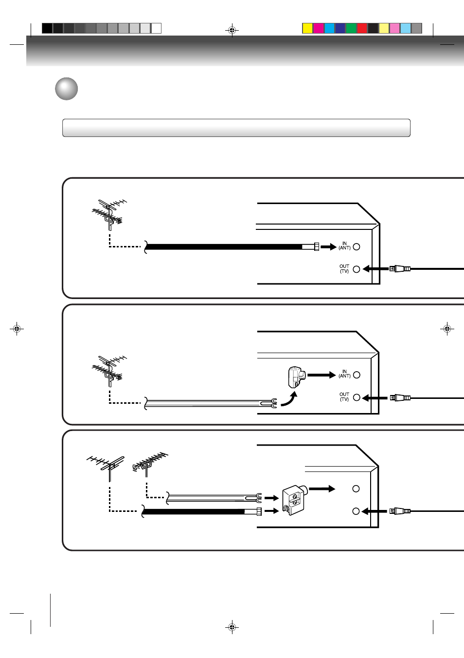 Connections, Antenna to dvd/vcr connection, Antenna connections | Toshiba SD-V291 User Manual | Page 14 / 72