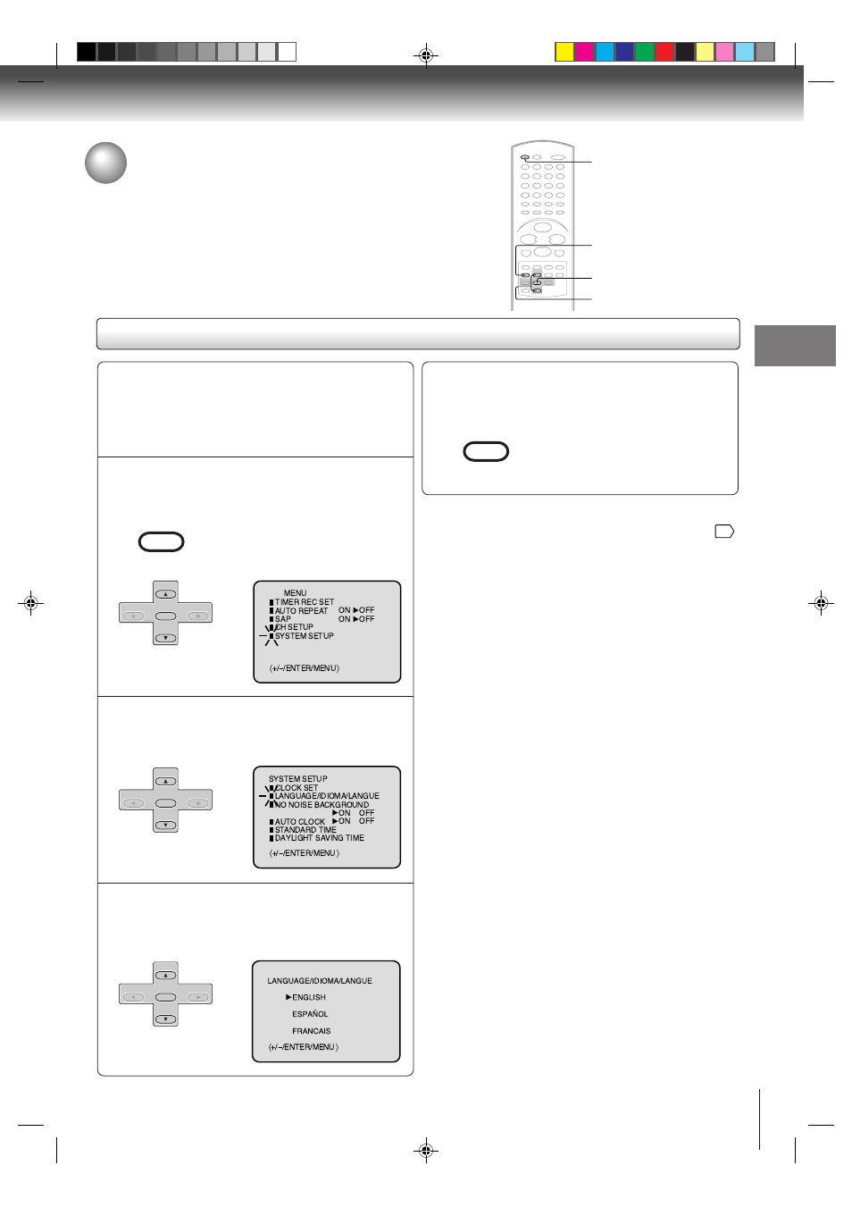 Setting the language | Toshiba SD-V291 User Manual | Page 23 / 72