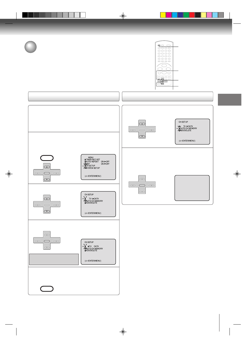 Tuner setting, Tv/catv selection setting channels automatically | Toshiba SD-V291 User Manual | Page 27 / 72