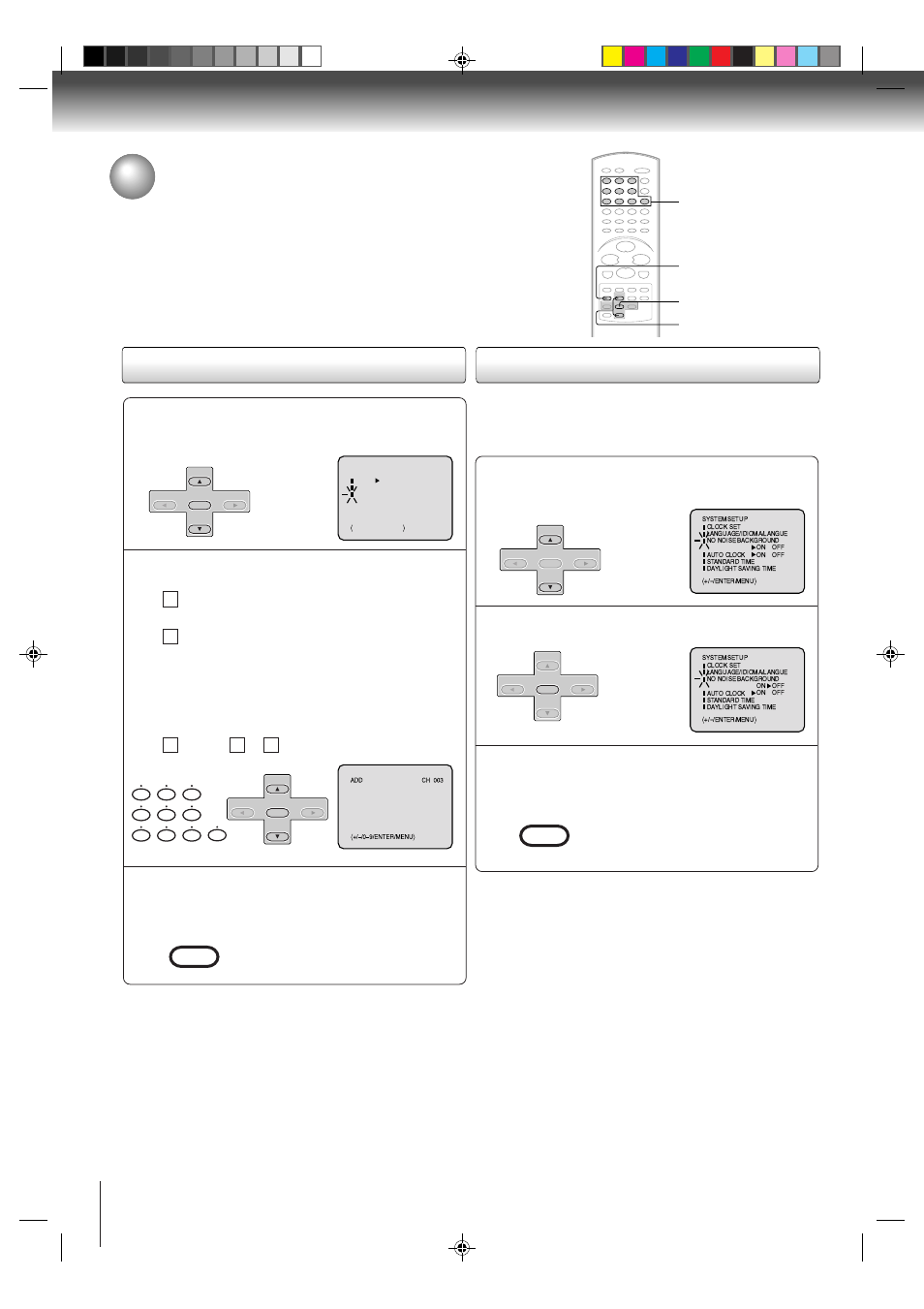 Tuner setting (continued), Noise elimination | Toshiba SD-V291 User Manual | Page 28 / 72