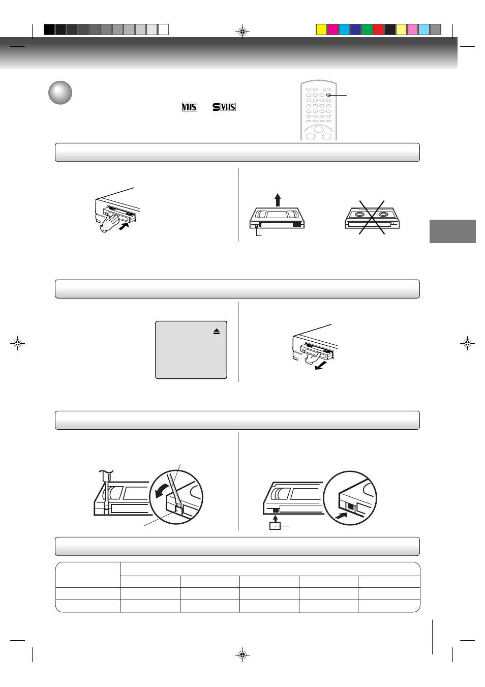 Playback - vcr, Loading/unloading a cassette tape, Loading and unloading a cassette tape | Loading, Unloading | Toshiba SD-V291 User Manual | Page 29 / 72