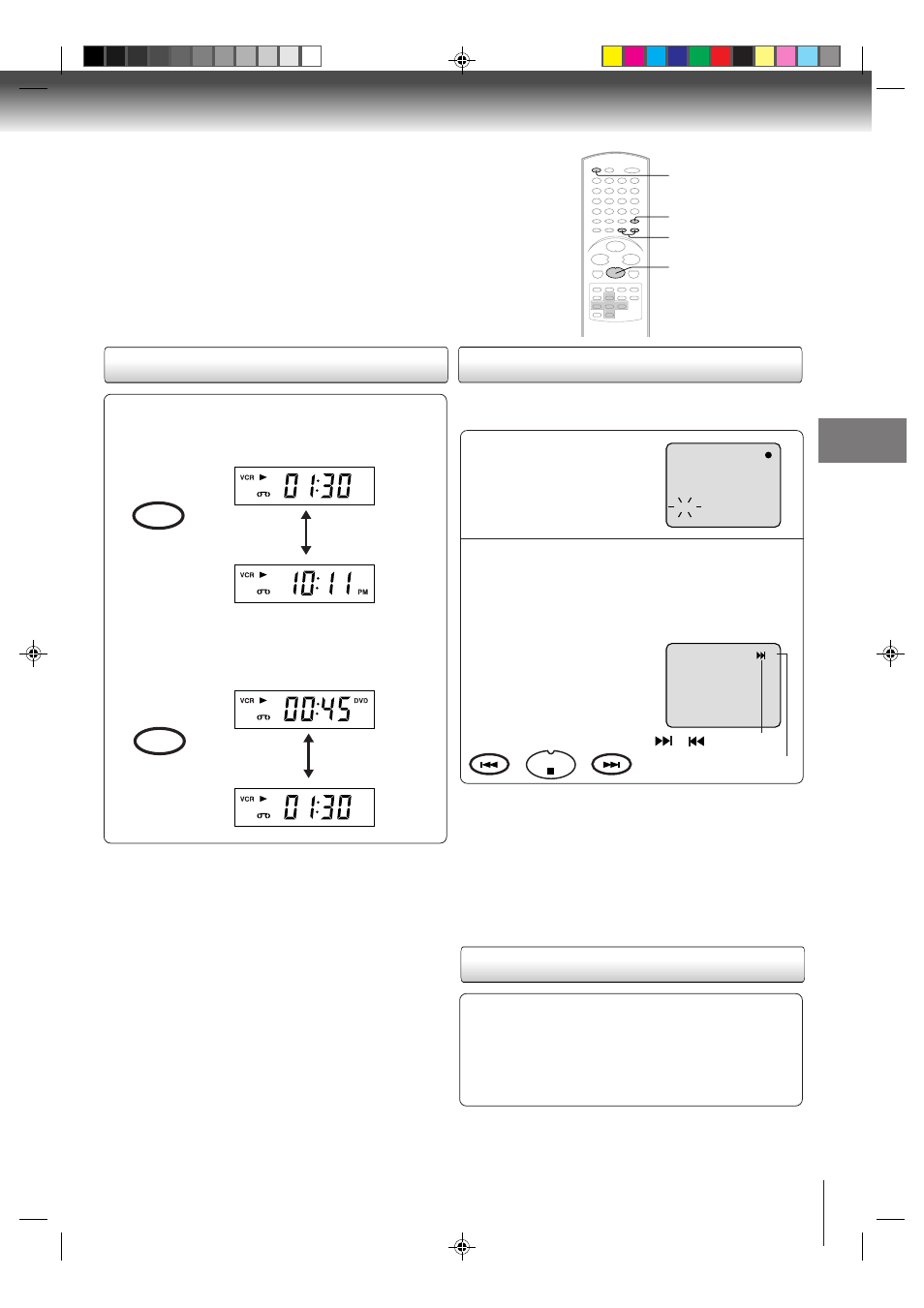 Sqpb (s-vhs quasi playback), Video index search system, Clock/counter display | Toshiba SD-V291 User Manual | Page 33 / 72