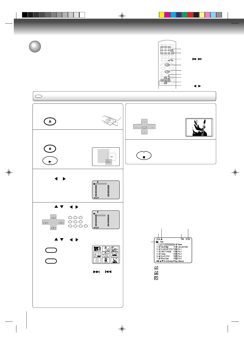 Mp3/wma/jpeg playback (continued), Jpeg cd playback | Toshiba SD-V291 User Manual | Page 46 / 72