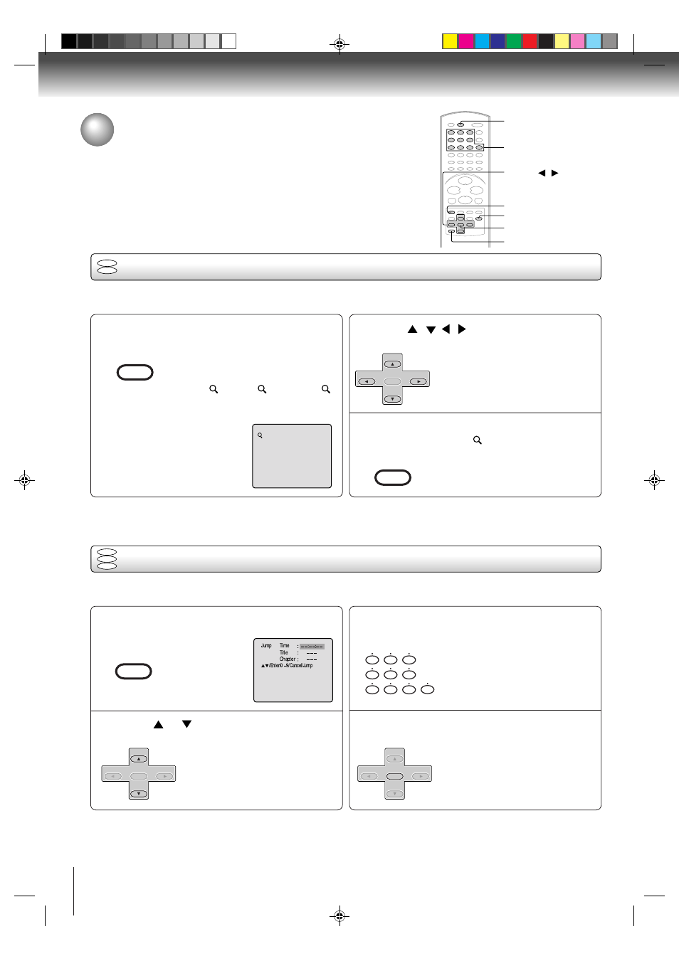 Zooming/locating desired scene, Zooming, Locating desired scene | Toshiba SD-V291 User Manual | Page 50 / 72