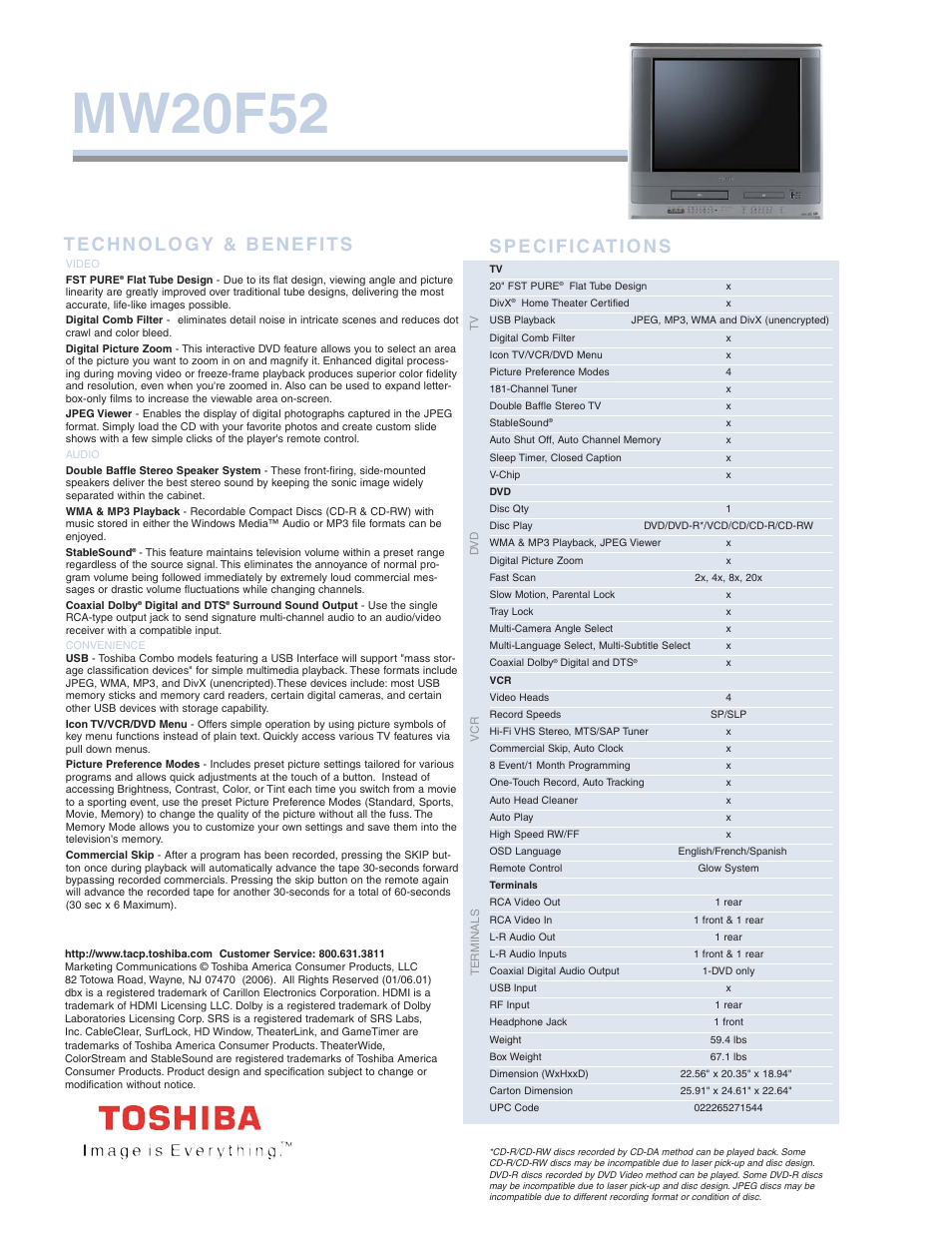 Mw20f52 | Toshiba MW20F52 User Manual | Page 2 / 2