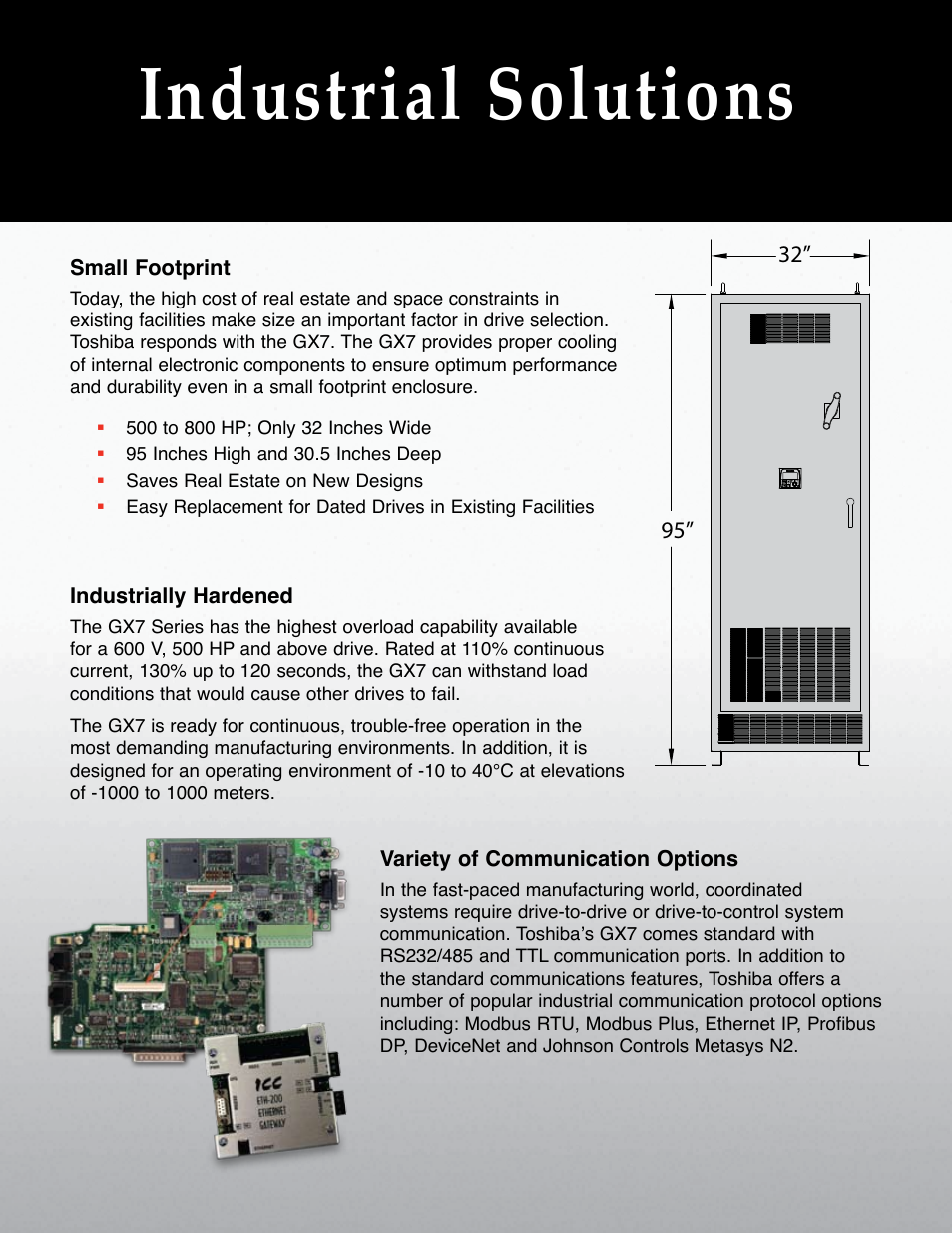 Industrial solutions | Toshiba GX7 Series User Manual | Page 3 / 6