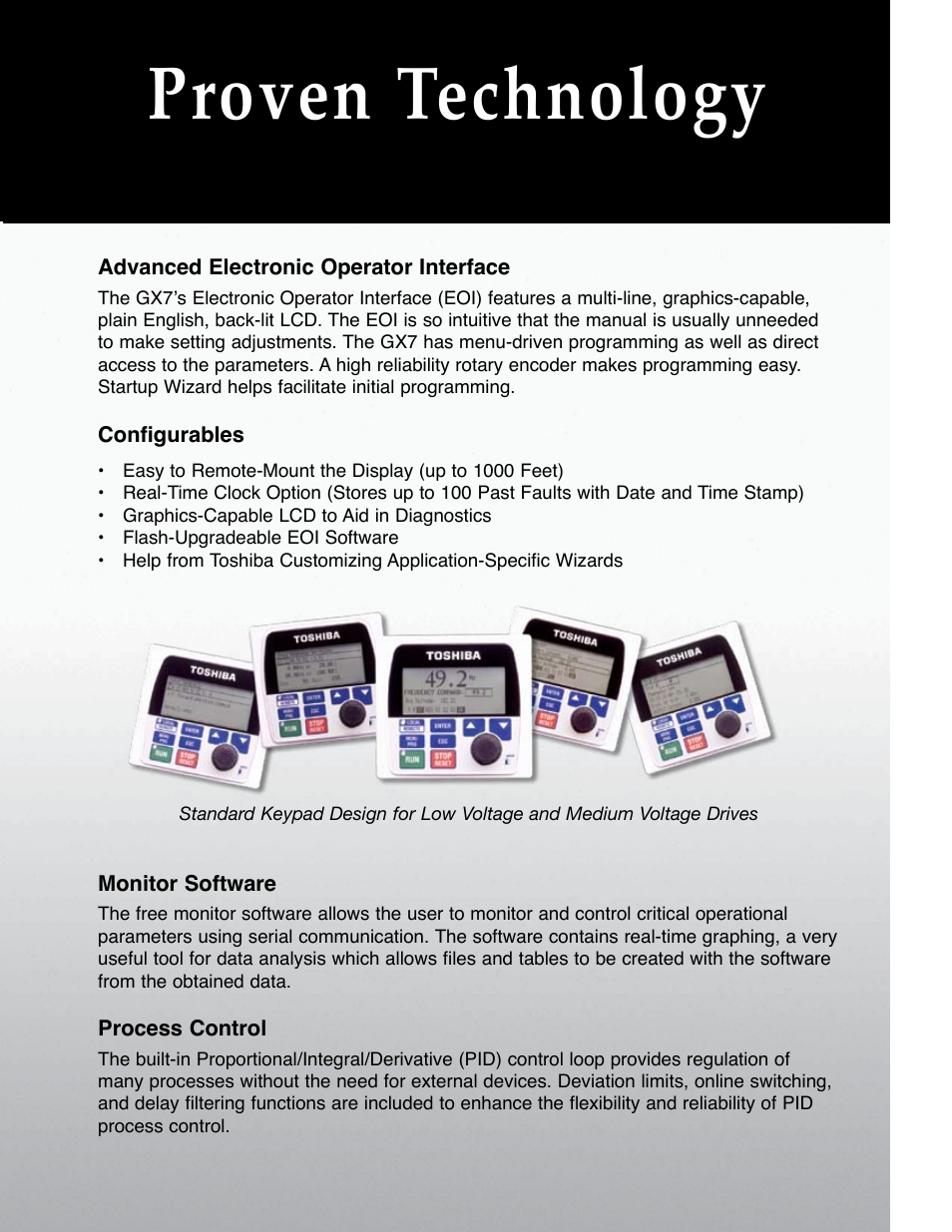 Proven technology | Toshiba GX7 Series User Manual | Page 4 / 6