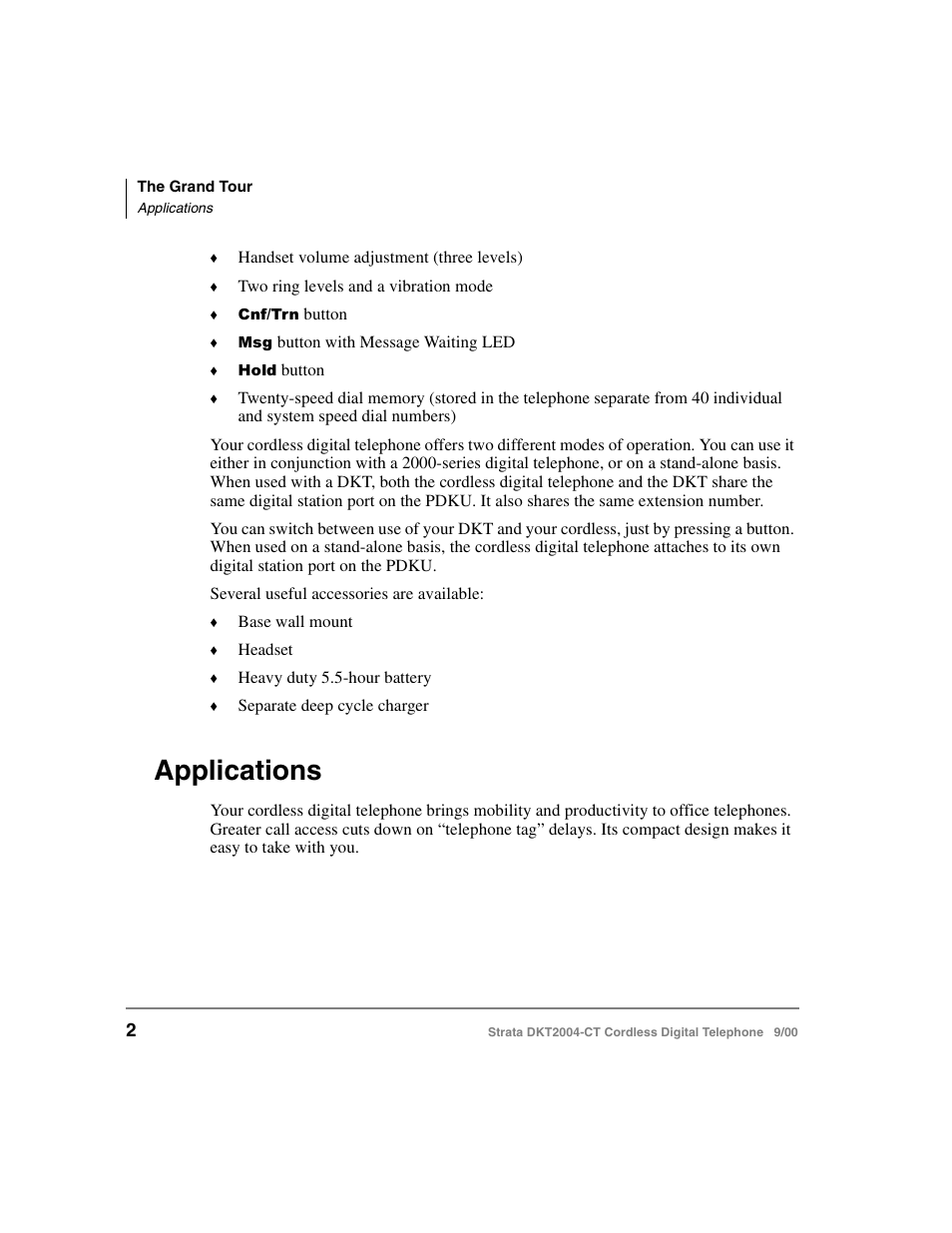 Applications | Toshiba DKT2004-CT User Manual | Page 14 / 111