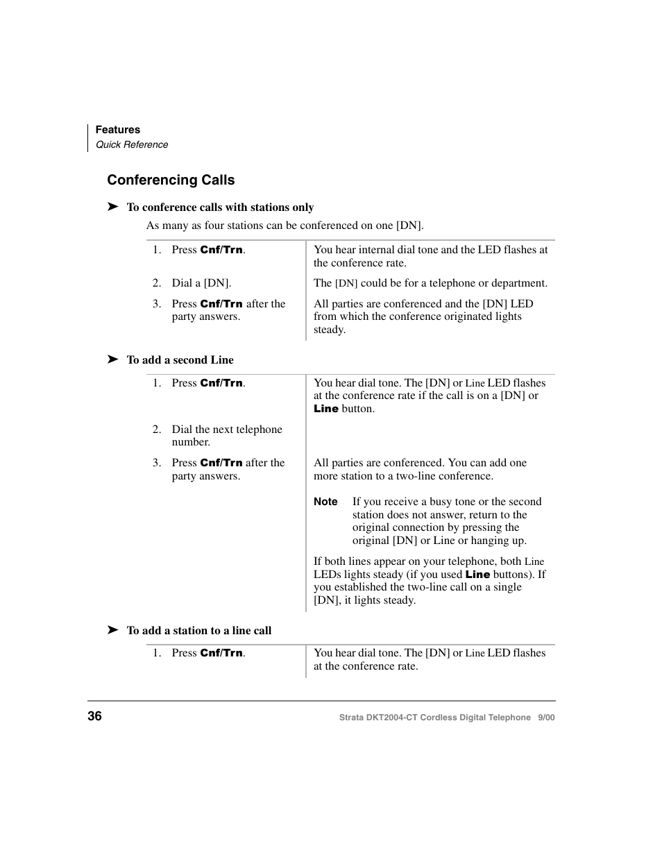 Conferencing calls | Toshiba DKT2004-CT User Manual | Page 48 / 111