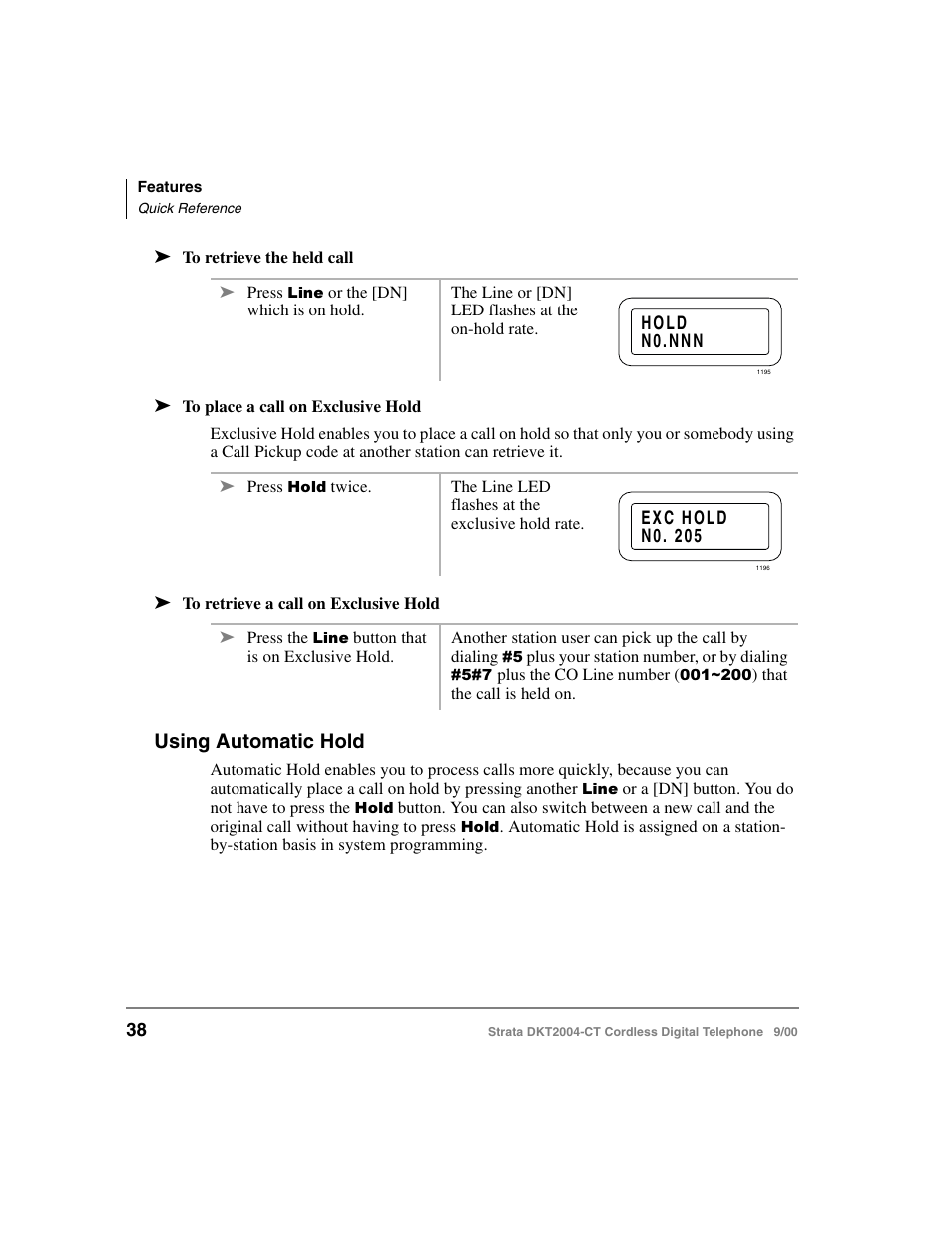 Using automatic hold | Toshiba DKT2004-CT User Manual | Page 50 / 111