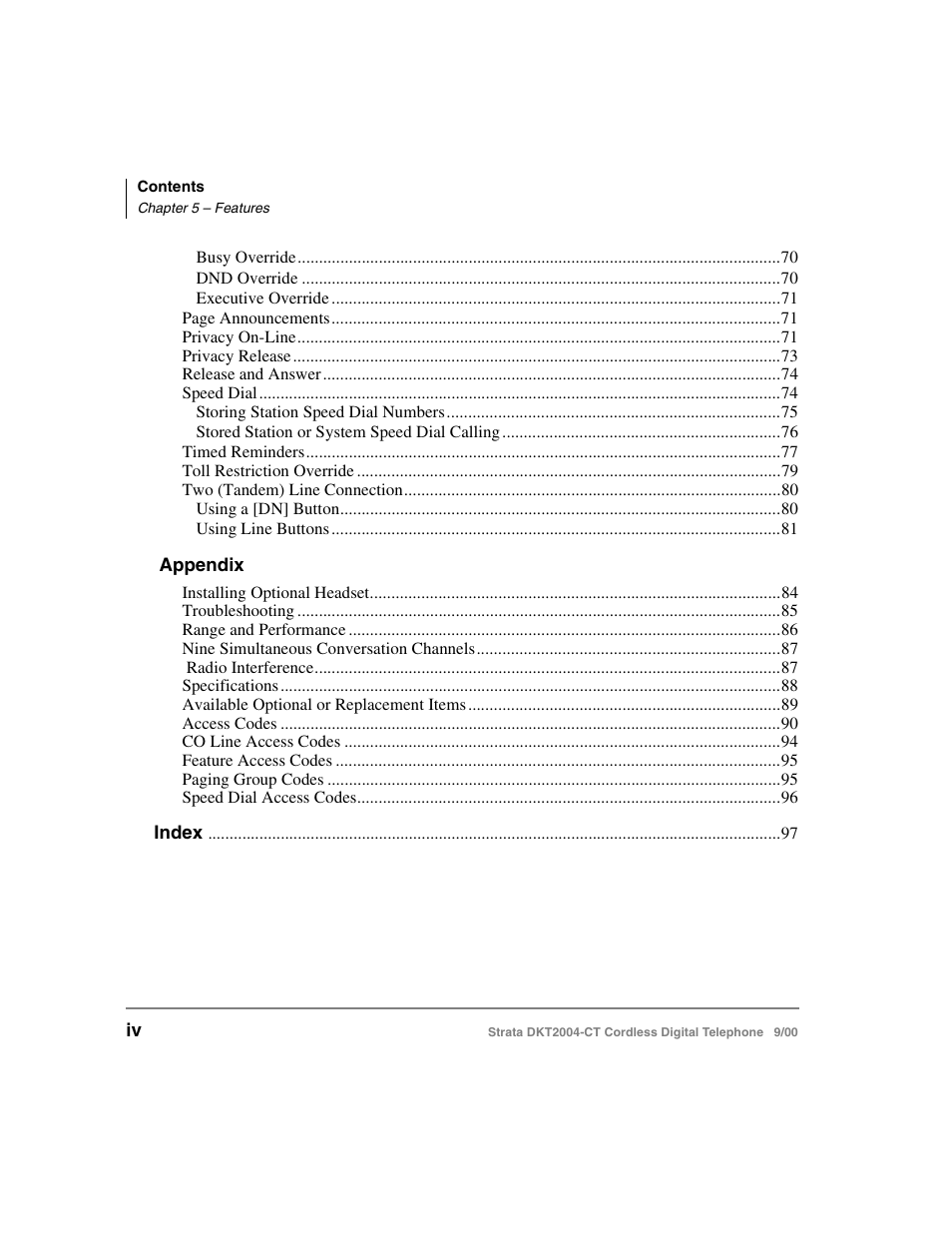 Toshiba DKT2004-CT User Manual | Page 6 / 111