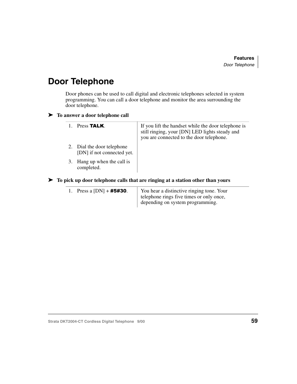 Door telephone | Toshiba DKT2004-CT User Manual | Page 71 / 111