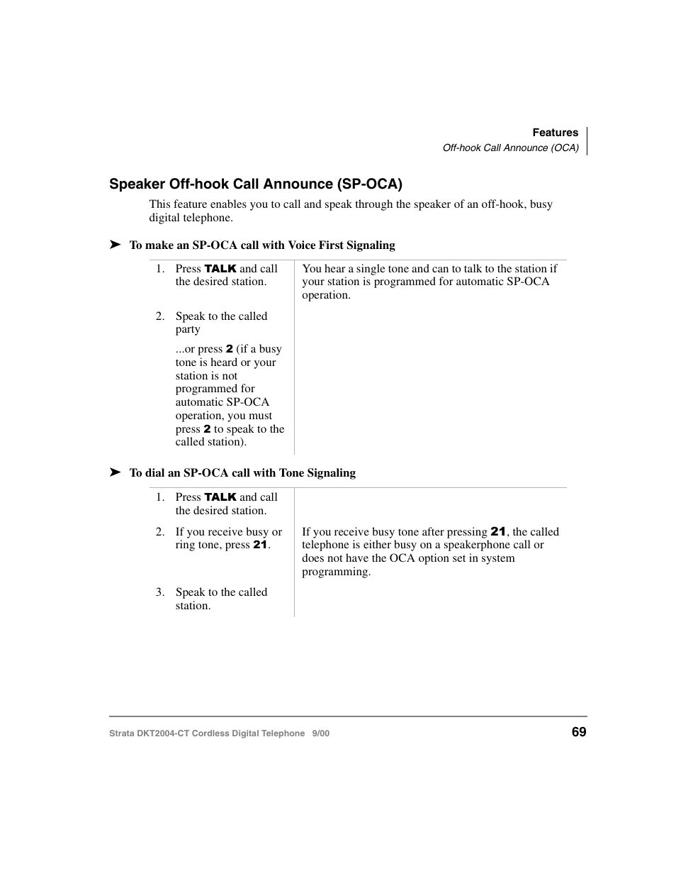 Speaker off-hook call announce (sp-oca) | Toshiba DKT2004-CT User Manual | Page 81 / 111