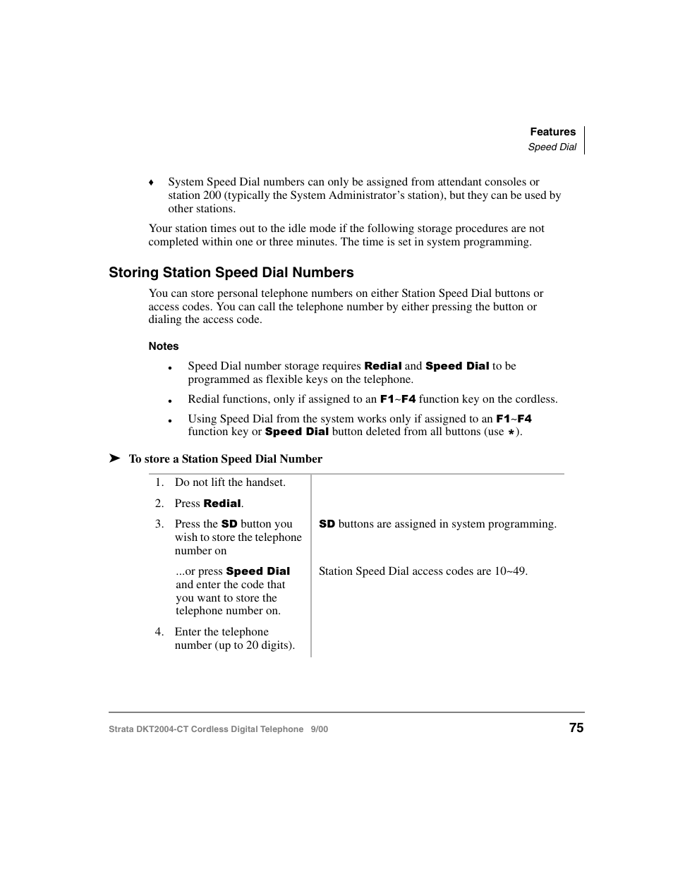 Storing station speed dial numbers | Toshiba DKT2004-CT User Manual | Page 87 / 111