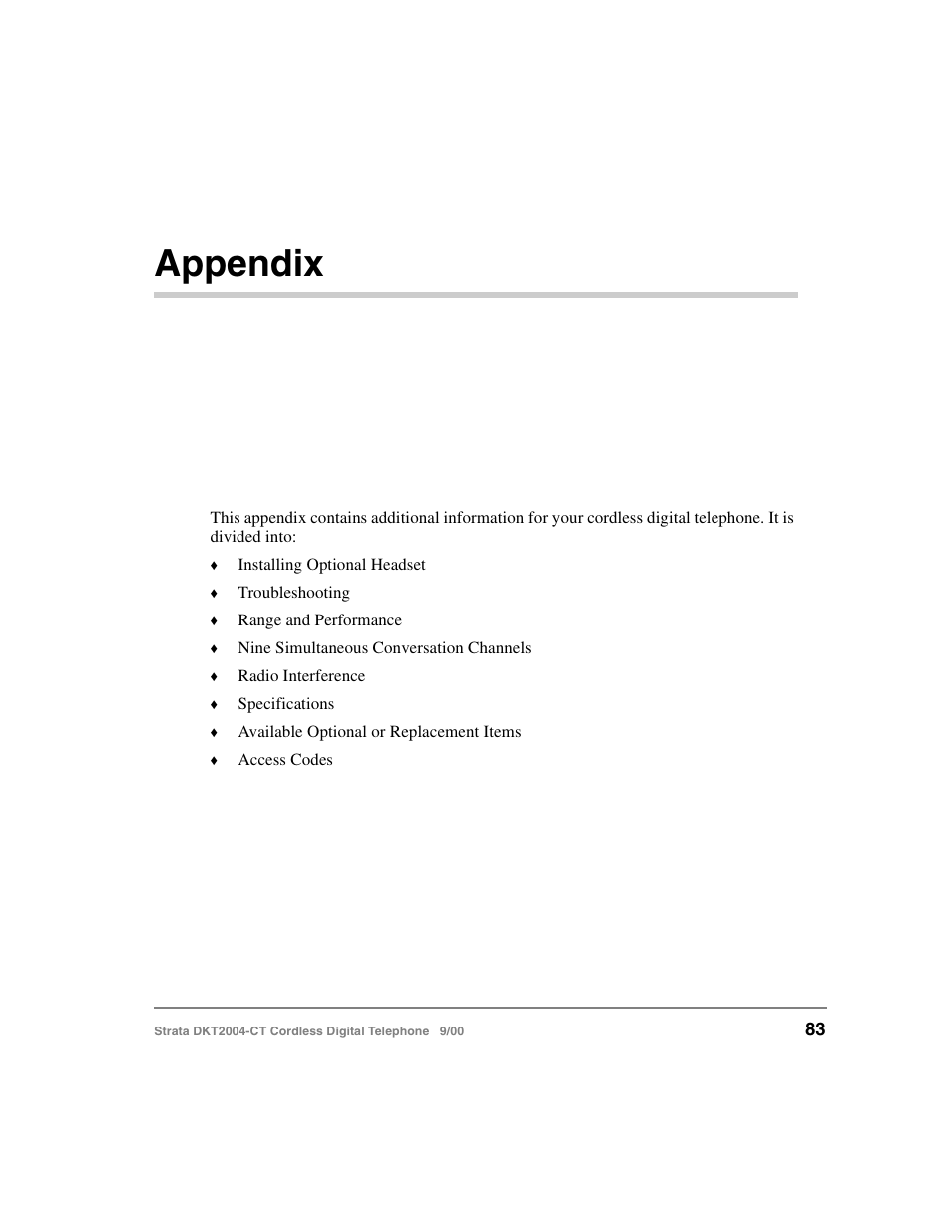 Appendix | Toshiba DKT2004-CT User Manual | Page 95 / 111