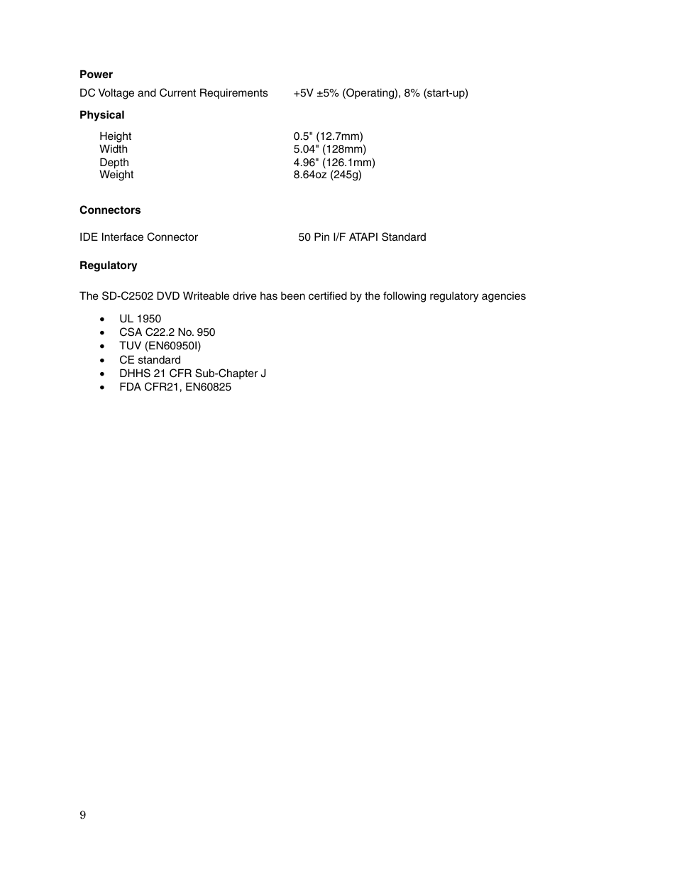 Toshiba SD-C2502 User Manual | Page 11 / 12