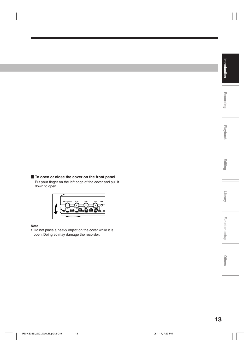 Toshiba HDD/DVD Video Recorder RD-XS35SU User Manual | Page 13 / 225
