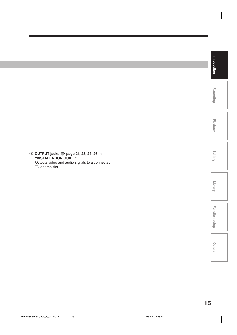 Toshiba HDD/DVD Video Recorder RD-XS35SU User Manual | Page 15 / 225