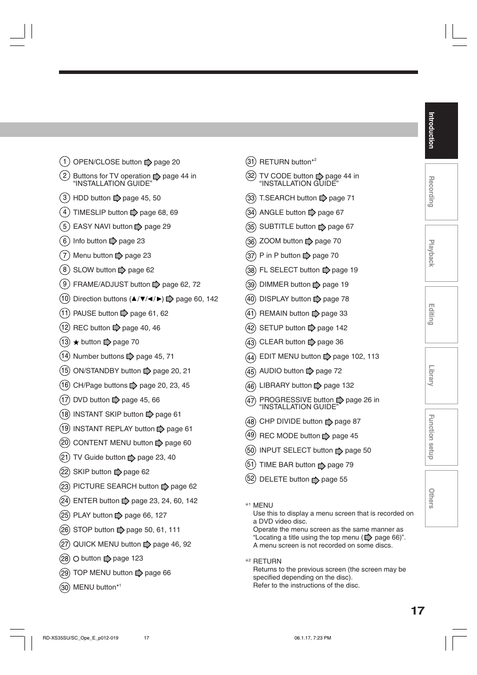 Toshiba HDD/DVD Video Recorder RD-XS35SU User Manual | Page 17 / 225