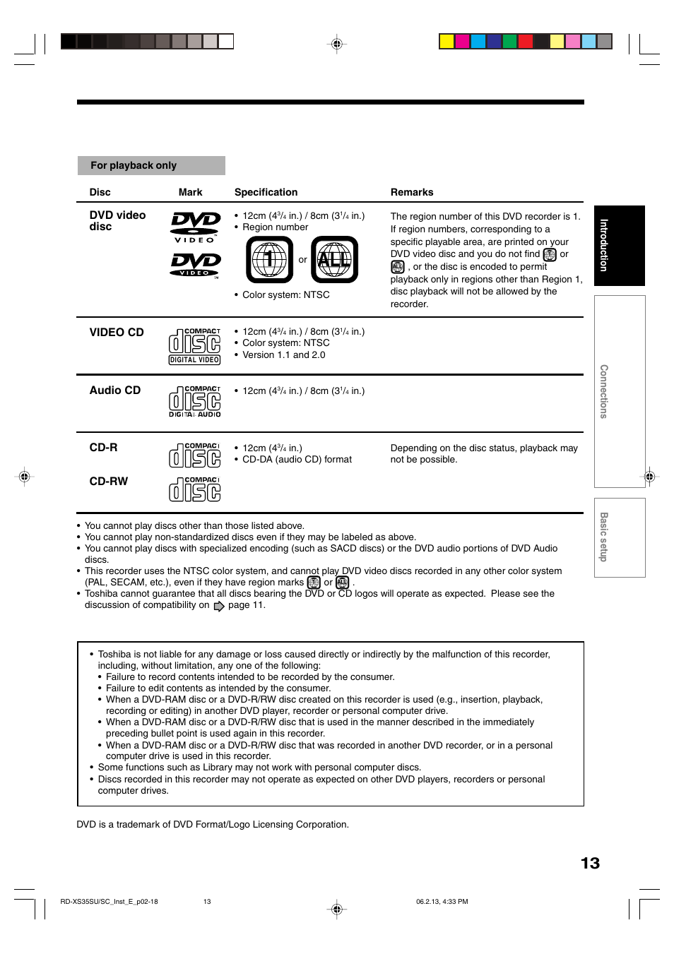 Toshiba HDD/DVD Video Recorder RD-XS35SU User Manual | Page 182 / 225