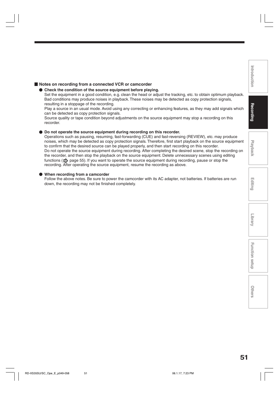 Toshiba HDD/DVD Video Recorder RD-XS35SU User Manual | Page 51 / 225