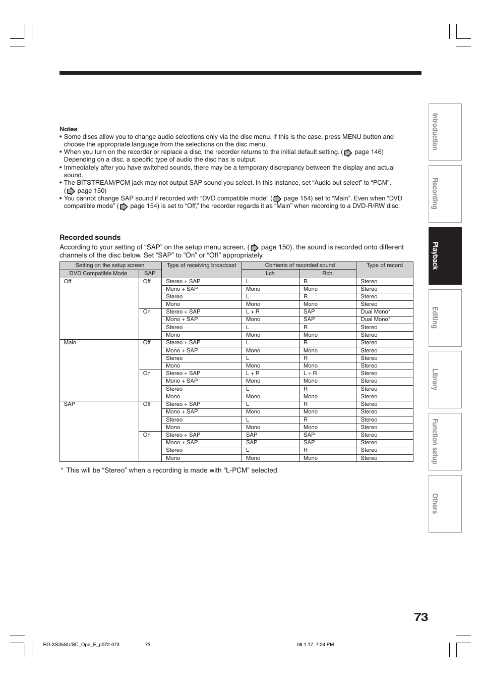 Toshiba HDD/DVD Video Recorder RD-XS35SU User Manual | Page 73 / 225