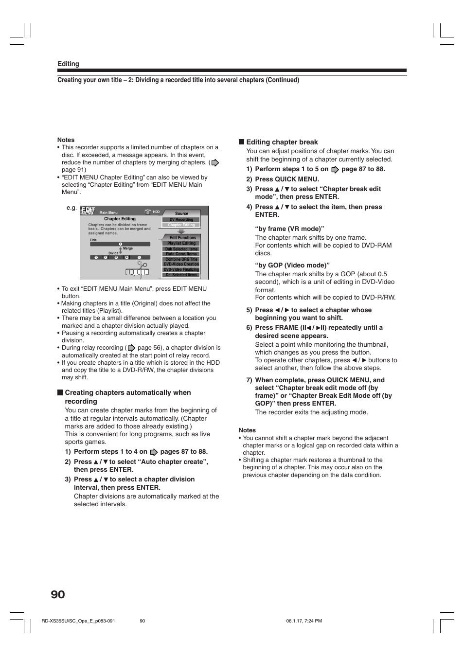 Toshiba HDD/DVD Video Recorder RD-XS35SU User Manual | Page 90 / 225