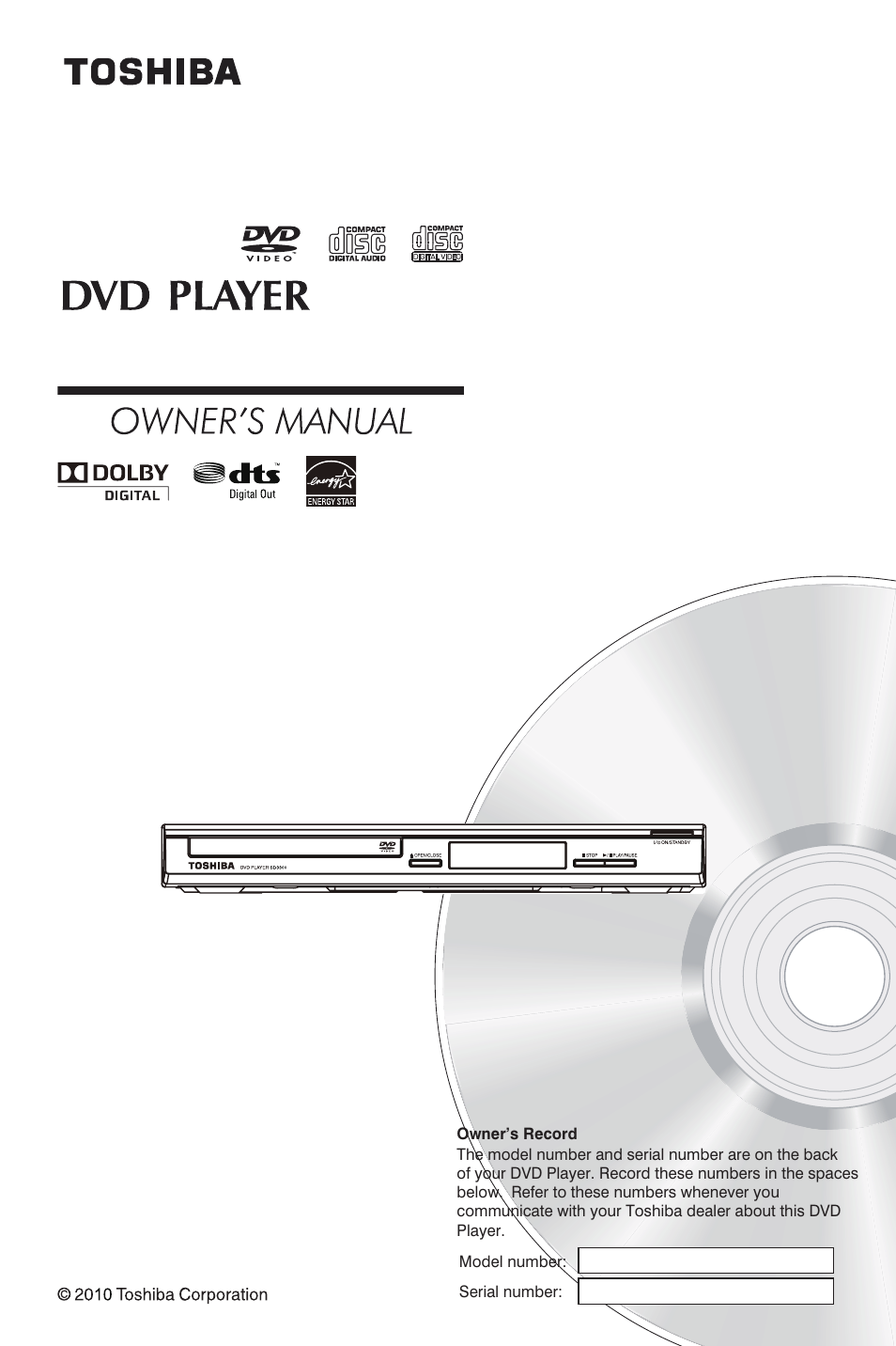 Toshiba DVD player SD3300KU User Manual | 28 pages